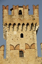 Italy, Lombardy, Lake Garda, Sirmione, Rocca, Scaligeri Castle.