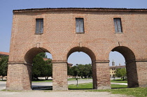 Italy, Lombardy, Sabbionetta, Palace walls.