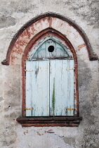 Italy, Piemonte, Lake Maggiore, Cannobio, window detail.