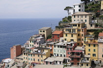 Italy, Liguria, Cinque Terre, Riomaggiore, colourful houses.