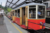 Italy, Piedmont, Turin, funicular train at Sasso station.