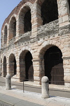 Italy, Veneto, Verona, Arena detail.