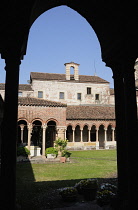 Italy, Veneto, Verona, cloisters at San Zeno church.