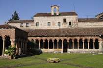 Italy, Veneto, Verona, cloisters at San Zeno church.