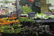 Italy, Lazio, Rome, Testaccio, market, vegetable stall.