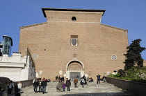 Italy, Lazio, Rome, Capitoline Hill, steps & church Santa Maria Aracoeli.