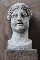 Italy, Lazio, Rome, Castel Sant'Angelo, stone head.