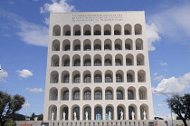 Italy, Lazio, Rome, EUR, Palazzo della Civilta del Lavori.