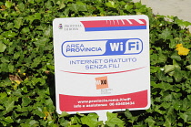 Italy, Lazio, Rome, MAXXI WiFi sign.