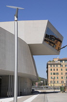 Italy, Lazio, Rome, MAXXI, exterior with plaza.