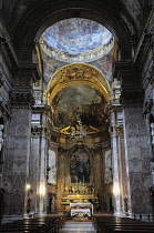 Italy, Lazio, Rome, Centro Storico, church of La Maddalena, interior nave.