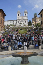 Italy, Lazio, Rome, Centro Storico, Piazza Spagna, Spanish Steps.