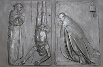 Italy, Lazio, Rome, Vatican City, St Peter's Square, St Peter's Basilica, bronze panels from Door of the Dead.