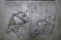 Italy, Lazio, Rome, Vatican City, St Peter's Square, St Peter's Basilica, bronze panels from Door of the Dead.