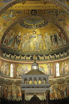 Italy, Lazio, Rome, Trastevere, church of Santa Maria de Trastevere interior.