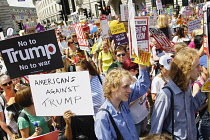 England, London, Anti Trump Protesters.