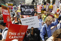 England, London, Anti Trump Protesters.