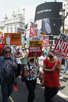 England, London, Anti Trump Protesters.