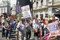 England, London, Anti Trump Protesters.