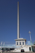 England, East Sussex, Brighton, Steel i360 observation tower on the seafront.