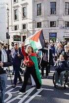 England, London, Pro Palestine protesters march, 15 October 2023.