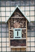 Natural History, Insects, B and B Bee Hotel for bees and bugs in a garden.