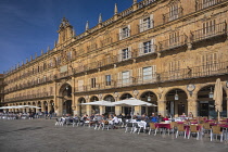 Spain, Castile and Leon, Salamanca, Plaza Mayor the city's main square completed in 1755 and widely regarded as one of Spain's most beautiful squares.