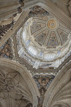 Spain, Castile and Leon, Salamanca, Cathedral of the Assumption of the Virgin Mary, the interior of the dome of the New Cathedral.