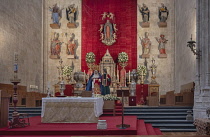 Spain, Castile and Leon, Salamanca, Cathedral of the Assumption of the Virgin Mary, the New Cathedral, Main altar.