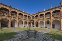 Spain, Castile and Leon, Salamanca, Cloister of El Colegio de Arzobispo Fonseca also known as The Irish College which housed Irish students who came to Salamanca to escape the religious persecution of...