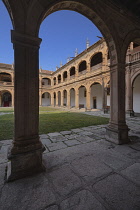 Spain, Castile and Leon, Salamanca, Cloister of El Colegio de Arzobispo Fonseca also known as The Irish College which housed Irish students who came to Salamanca to escape the religious persecution of...