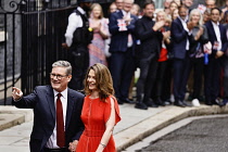 England, London, Westminster,  Keir Starmer entering 10 Downing Street as the new Labour Prime Minister 5th July 2024.