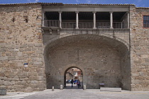 Spain, Castile and Leon, Avila, The Puerta del Rastro is a monumental gate, it is part of the city walls that were built from 1090 onwards and are among the best-preserved and most complete in Europe.