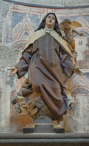 Spain, Castile and Leon, Avila, Avila Cathedral, statue  of Santa Teresa de Avila.