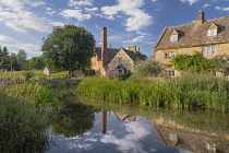 England, Gloucestershire, Cotswolds, Lower Slaughter, The Old Mill and River Eye.