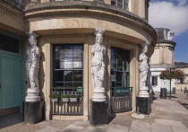 England, Gloucestershire, Cheltenham, Montpellier Walk, The Caryatids statues, dating from 1840 the 32 statues in total are loosely based on classical models on the Acropolis in Athens.