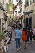 France, Provence-Alpes-Cote d'Azur, Antibes, Narrow street in the Old town.