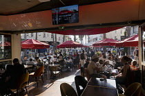 France, Provence-Alpes-Cote d'Azur, Antibes, Juan-les-Pins, Interior of the Crystal bar.