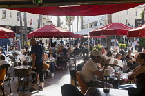 France, Provence-Alpes-Cote d'Azur, Antibes, Juan-les-Pins, Interior of the Crystal bar.