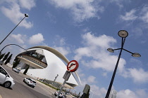 Spain, Valencia Province, Valencia, Ciutat de les Arts i les Ciencies, City of Arts and Sciences, Modern architectural complex designed by Santiago Calatrava and Felix Candela, Palau de les Arts Reina...