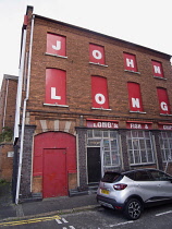 Ireland, North, Belfast, Exterior of John Longs Fish and Chips Shop in Athol Street, named best in Uk 2024.