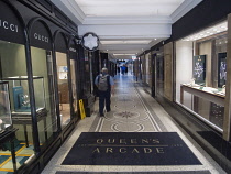 Ireland, North, Belfast, Interior of Queens Arcade on Donegall Place.