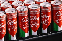 England, London, Whitehall, 5th October 2024, Gaza Cola for sale in support of the Palestinian cause.