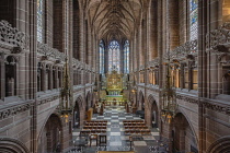 England, Lancashire, Liverpool, Liverpool Anglican Cathedral, The Lady Chapel, view of the interior from the balcony.