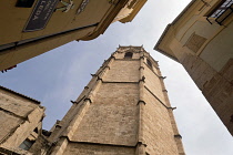 Spain, Valencia Province, Valencia, Ciutat Vella, Old Town, The Miguelete Tower is the bell tower of the Cathedral.