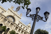 Spain, Valencia Province, Valencia, Ciutat Vella, Old Town, The Palace of Post and Telegraphs, Post Office Building, in Plaza del Ayuntamiento.