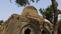 India, Gujarat, Mandu, Mausoleum in the ghost town.