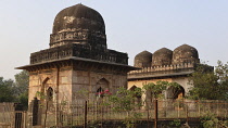 India, Gujarat, Mandu, Mausoleum in the ghost town.