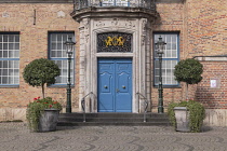 Germany, North Rhine-Westphalia, Dusseldorf, Rathaus or City Hall, facade detail.