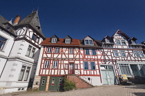 Germany, Hesse, Idstein, Marktplatz, Half timbered houses in the Market Square.